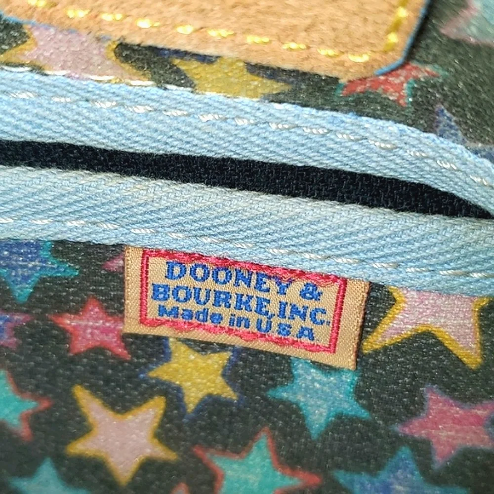 Dooney & Bourke Vintage Y2K Scribble Stars Satchel Bag Purse
